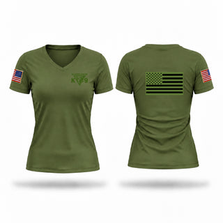 Womens Short Sleeve Vneck Shirt, NJSP Canine Training & Response Unit, Police, Teamtime, Team time, sublimation, custom sports apparel, team uniforms, spirit wear, spiritwear, sports uniforms, custom shirts, team store, custom team store, fundraiser sports, apparel fundraiser