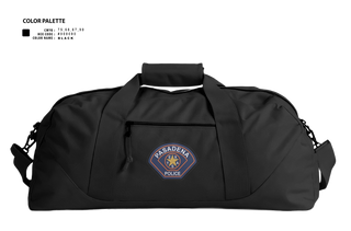 Duffle Bag, Pasadena Police Department Honor Guard, Police, Teamtime, Team time, sublimation, custom sports apparel, team uniforms, spirit wear, spiritwear, sports uniforms, custom shirts, team store, custom team store, fundraiser sports, apparel fundraiser