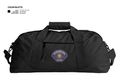 Duffle Bag, Pasadena Police Department Honor Guard, Police, Teamtime, Team time, sublimation, custom sports apparel, team uniforms, spirit wear, spiritwear, sports uniforms, custom shirts, team store, custom team store, fundraiser sports, apparel fundraiser