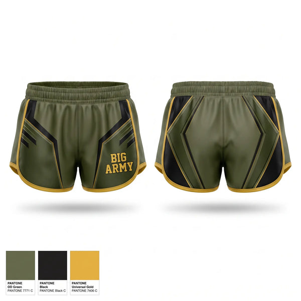 Womens Shorts, BIG ARMY, , Teamtime, Team time, sublimation, custom sports apparel, team uniforms, spirit wear, spiritwear, sports uniforms, custom shirts, team store, custom team store, fundraiser sports, apparel fundraiser