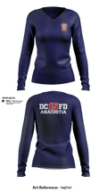 Washington DC Fire Department 38057797 Women's Long Sleeve V-neck Shirt - 2