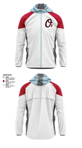 Windbreaker, Colorado Oxygen, Baseball, Teamtime, Team time, sublimation, custom sports apparel, team uniforms, spirit wear, spiritwear, sports uniforms, custom shirts, team store, custom team store, fundraiser sports, apparel fundraiser
