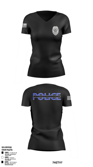 Womens Short Sleeve Vneck Shirt, Barbourville Police Department, Police, Teamtime, Team time, sublimation, custom sports apparel, team uniforms, spirit wear, spiritwear, sports uniforms, custom shirts, team store, custom team store, fundraiser sports, apparel fundraiser