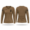 411th MP CO 61050551 Women's Long Sleeve V-neck Shirt - 1