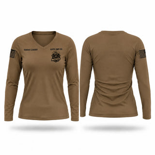 Womens Long Sleeve Vneck Shirt, 411TH MP CO, Army, Teamtime, Team time, sublimation, custom sports apparel, team uniforms, spirit wear, spiritwear, sports uniforms, custom shirts, team store, custom team store, fundraiser sports, apparel fundraiser