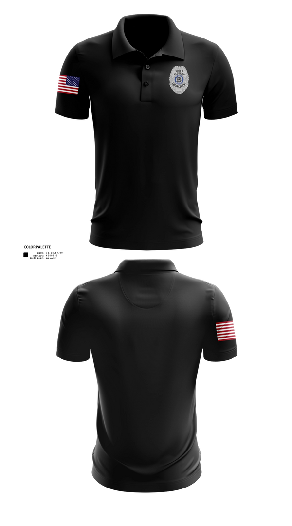 Short Sleeve Performance Polo, Code 3 Security, Police, Teamtime, Team time, sublimation, custom sports apparel, team uniforms, spirit wear, spiritwear, sports uniforms, custom shirts, team store, custom team store, fundraiser sports, apparel fundraiser