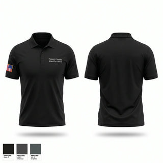 Short Sleeve Performance Polo, Mason County Sheriff’s Office, Police, Teamtime, Team time, sublimation, custom sports apparel, team uniforms, spirit wear, spiritwear, sports uniforms, custom shirts, team store, custom team store, fundraiser sports, apparel fundraiser