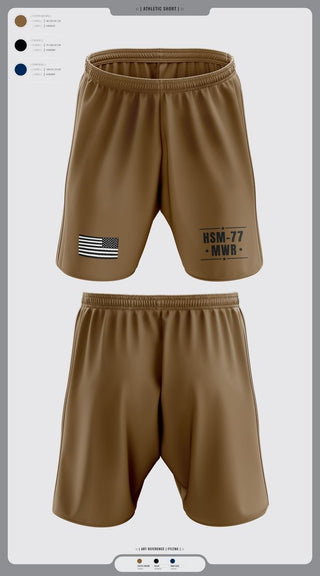 Athletic Shorts With Pockets, HSM-77 MWR, , Teamtime, Team time, sublimation, custom sports apparel, team uniforms, spirit wear, spiritwear, sports uniforms, custom shirts, team store, custom team store, fundraiser sports, apparel fundraiser
