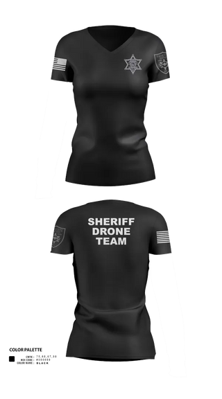 Womens Short Sleeve Vneck Shirt, Fayette County Sheriff WV, Police, Teamtime, Team time, sublimation, custom sports apparel, team uniforms, spirit wear, spiritwear, sports uniforms, custom shirts, team store, custom team store, fundraiser sports, apparel fundraiser