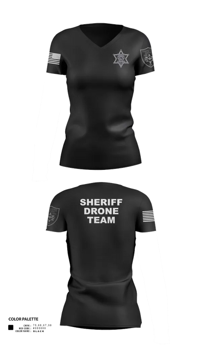 Fayette County Sheriff WV 38752837 Women's Short Sleeve V-neck Shirt - 232