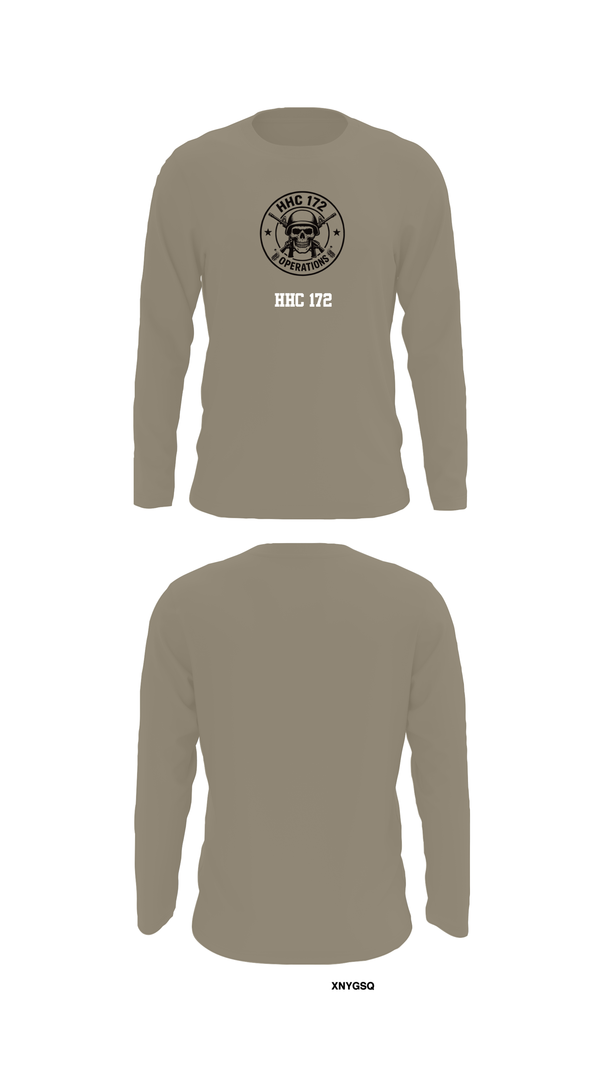 Long Sleeve Performance Shirt, HHC 172, Army, Teamtime, Team time, sublimation, custom sports apparel, team uniforms, spirit wear, spiritwear, sports uniforms, custom shirts, team store, custom team store, fundraiser sports, apparel fundraiser