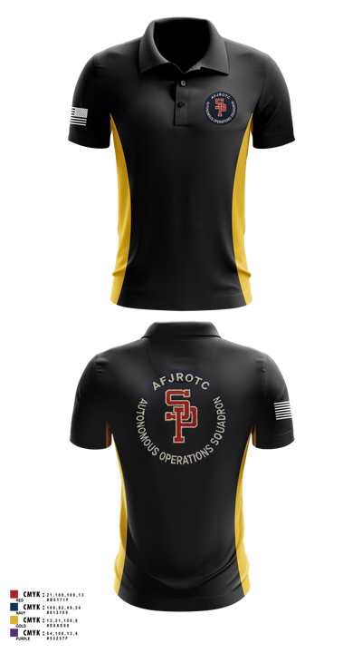 AFJROTC MS-081 DRONE TEAM 88778530 Short Sleeve Performance Polo - 6