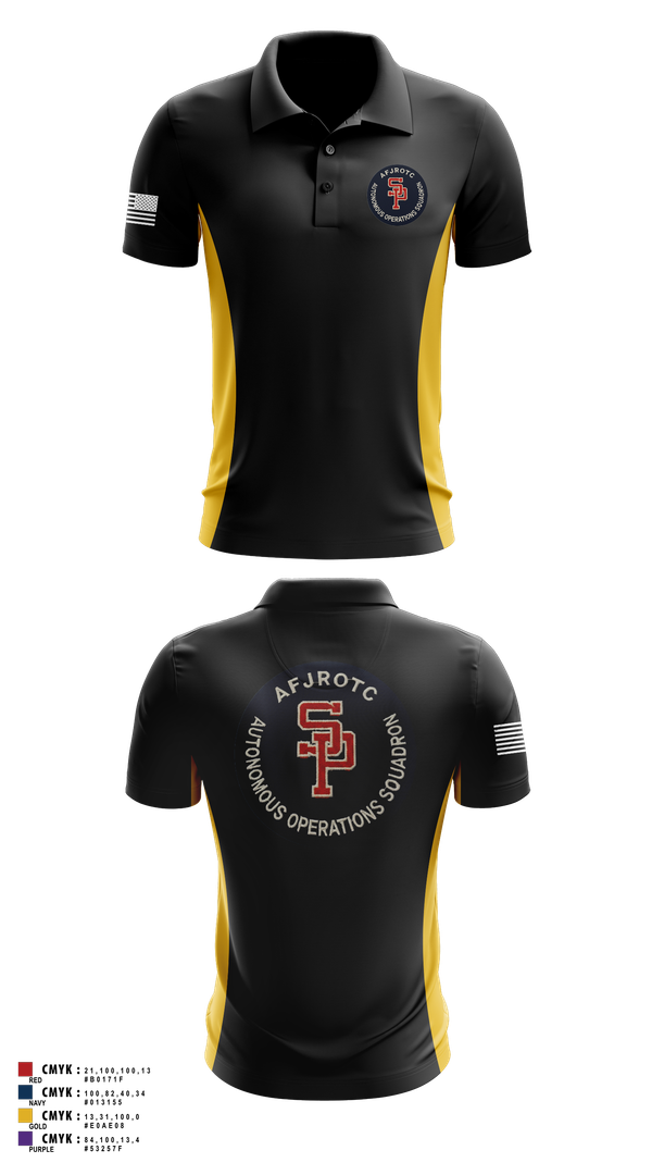 Short Sleeve Performance Polo, AFJROTC MS-081 DRONE TEAM, , Teamtime, Team time, sublimation, custom sports apparel, team uniforms, spirit wear, spiritwear, sports uniforms, custom shirts, team store, custom team store, fundraiser sports, apparel fundraiser