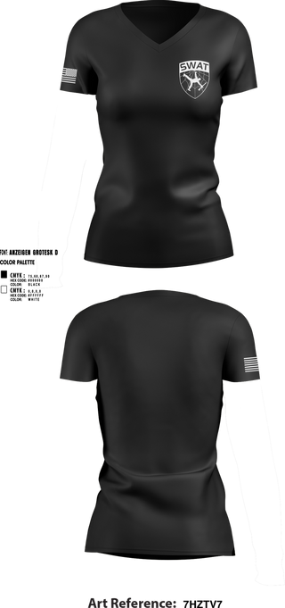 Womens Short Sleeve Vneck Shirt, SWAT, , Teamtime, Team time, sublimation, custom sports apparel, team uniforms, spirit wear, spiritwear, sports uniforms, custom shirts, team store, custom team store, fundraiser sports, apparel fundraiser