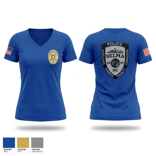 Womens Short Sleeve Vneck Shirt, Selma Police Departmenr, Police, Teamtime, Team time, sublimation, custom sports apparel, team uniforms, spirit wear, spiritwear, sports uniforms, custom shirts, team store, custom team store, fundraiser sports, apparel fundraiser
