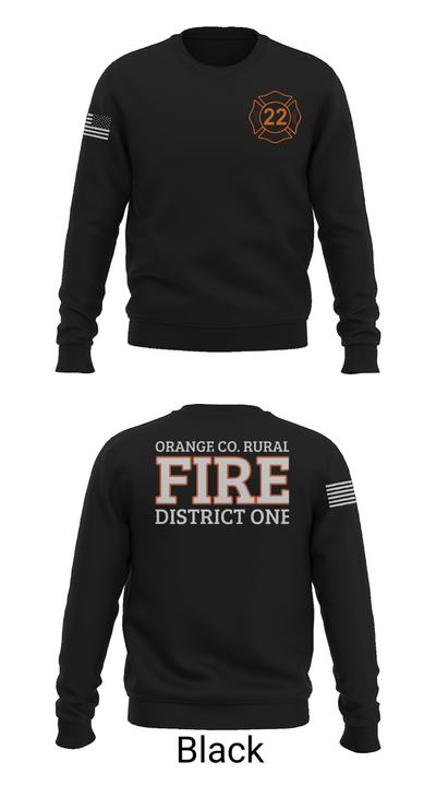 Orange County Rural District 1 Fire Department 66539276 Crew Neck Sweatshirt - 25