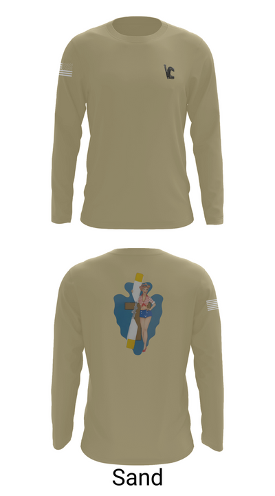 B Co 1/114th Maintenance 9686057 Long Sleeve Performance Shirt 86