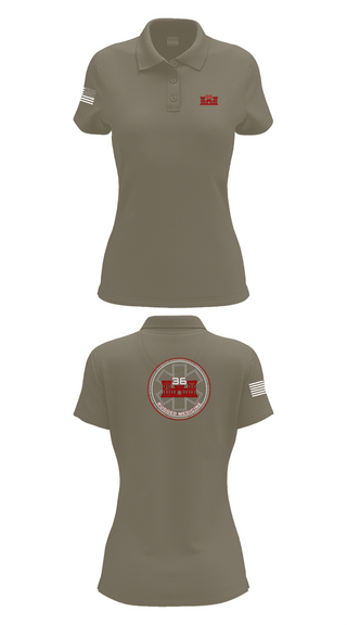 Womens Short Sleeve Performance Polo, 36 Engineer Brigade, Army, Teamtime, Team time, sublimation, custom sports apparel, team uniforms, spirit wear, spiritwear, sports uniforms, custom shirts, team store, custom team store, fundraiser sports, apparel fundraiser