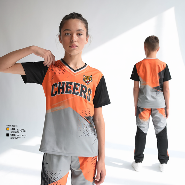 Womens Short Sleeve Vneck Shirt, Muskegon Heights Cheer, Cheer, Teamtime, Team time, sublimation, custom sports apparel, team uniforms, spirit wear, spiritwear, sports uniforms, custom shirts, team store, custom team store, fundraiser sports, apparel fundraiser