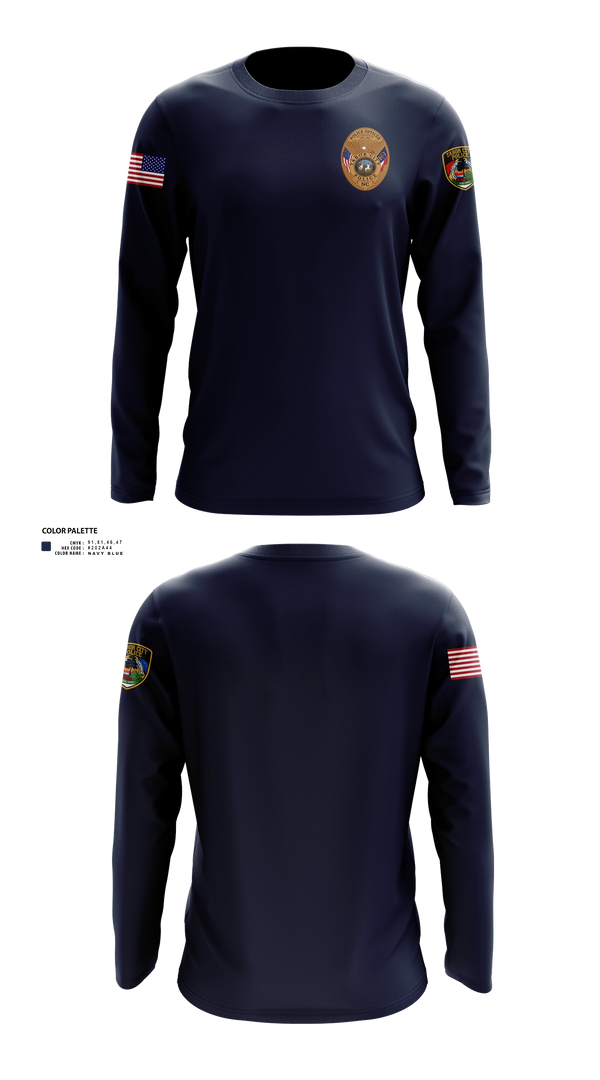 Long Sleeve Performance Shirt, Tabor City Police, Police, Teamtime, Team time, sublimation, custom sports apparel, team uniforms, spirit wear, spiritwear, sports uniforms, custom shirts, team store, custom team store, fundraiser sports, apparel fundraiser