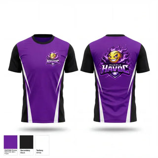 Short Sleeve Performance Shirt, Purple Havoc, Softball, Teamtime, Team time, sublimation, custom sports apparel, team uniforms, spirit wear, spiritwear, sports uniforms, custom shirts, team store, custom team store, fundraiser sports, apparel fundraiser