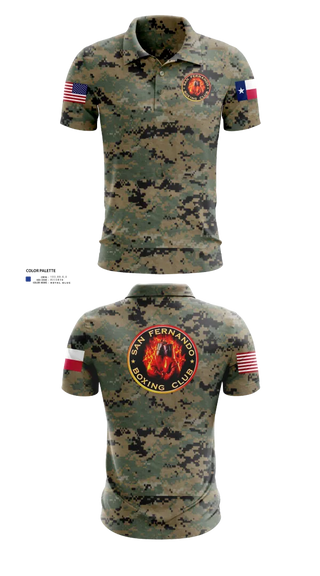 Short Sleeve Performance Polo, San Fernando Boxing Club, Spirit Store, Teamtime, Team time, sublimation, custom sports apparel, team uniforms, spirit wear, spiritwear, sports uniforms, custom shirts, team store, custom team store, fundraiser sports, apparel fundraiser