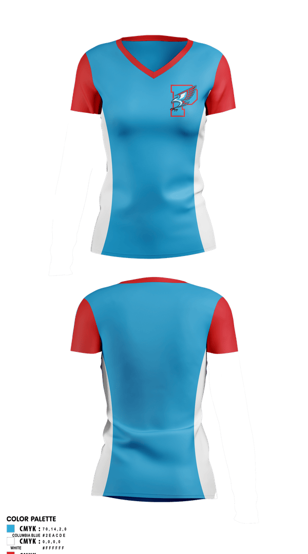 Womens Short Sleeve Vneck Shirt, Piute High School Track & Field, Track & Field, Teamtime, Team time, sublimation, custom sports apparel, team uniforms, spirit wear, spiritwear, sports uniforms, custom shirts, team store, custom team store, fundraiser sports, apparel fundraiser