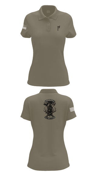 Womens Short Sleeve Performance Polo, 2-8 FA, C BTRY, , Teamtime, Team time, sublimation, custom sports apparel, team uniforms, spirit wear, spiritwear, sports uniforms, custom shirts, team store, custom team store, fundraiser sports, apparel fundraiser
