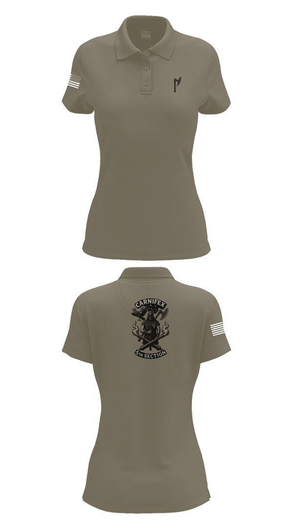 Womens Short Sleeve Performance Polo, 2-8 FA, C BTRY, , Teamtime, Team time, sublimation, custom sports apparel, team uniforms, spirit wear, spiritwear, sports uniforms, custom shirts, team store, custom team store, fundraiser sports, apparel fundraiser