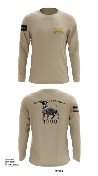Long Sleeve Performance Shirt, 2nd Armored Cavalry Regiment, , Teamtime, Team time, sublimation, custom sports apparel, team uniforms, spirit wear, spiritwear, sports uniforms, custom shirts, team store, custom team store, fundraiser sports, apparel fundraiser