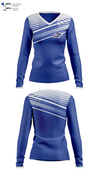Womens Long Sleeve Vneck Shirt, Jessieville Lions Golf, Golf, Teamtime, Team time, sublimation, custom sports apparel, team uniforms, spirit wear, spiritwear, sports uniforms, custom shirts, team store, custom team store, fundraiser sports, apparel fundraiser