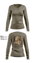 10 EAEF Bronze Crew 32641505 Women's Long Sleeve V-neck Shirt - 4
