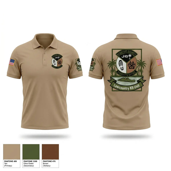 Short Sleeve Performance Polo, Lowcountry K-9 Unit, Police, Teamtime, Team time, sublimation, custom sports apparel, team uniforms, spirit wear, spiritwear, sports uniforms, custom shirts, team store, custom team store, fundraiser sports, apparel fundraiser