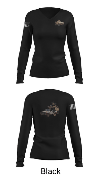 Womens Long Sleeve Vneck Shirt, 2-124th Infantry Regiment, Army, Teamtime, Team time, sublimation, custom sports apparel, team uniforms, spirit wear, spiritwear, sports uniforms, custom shirts, team store, custom team store, fundraiser sports, apparel fundraiser
