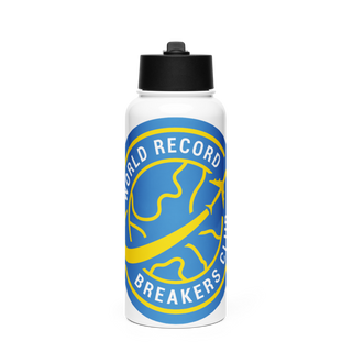 World Record Breakers Club 55012769 Stainless Steel Water Bottle with a Straw Lid
