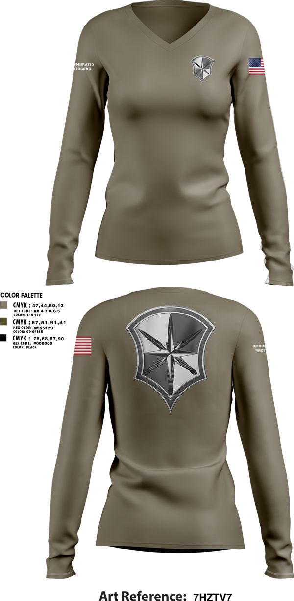 Womens Long Sleeve Vneck Shirt, AOSD, Army, Teamtime, Team time, sublimation, custom sports apparel, team uniforms, spirit wear, spiritwear, sports uniforms, custom shirts, team store, custom team store, fundraiser sports, apparel fundraiser