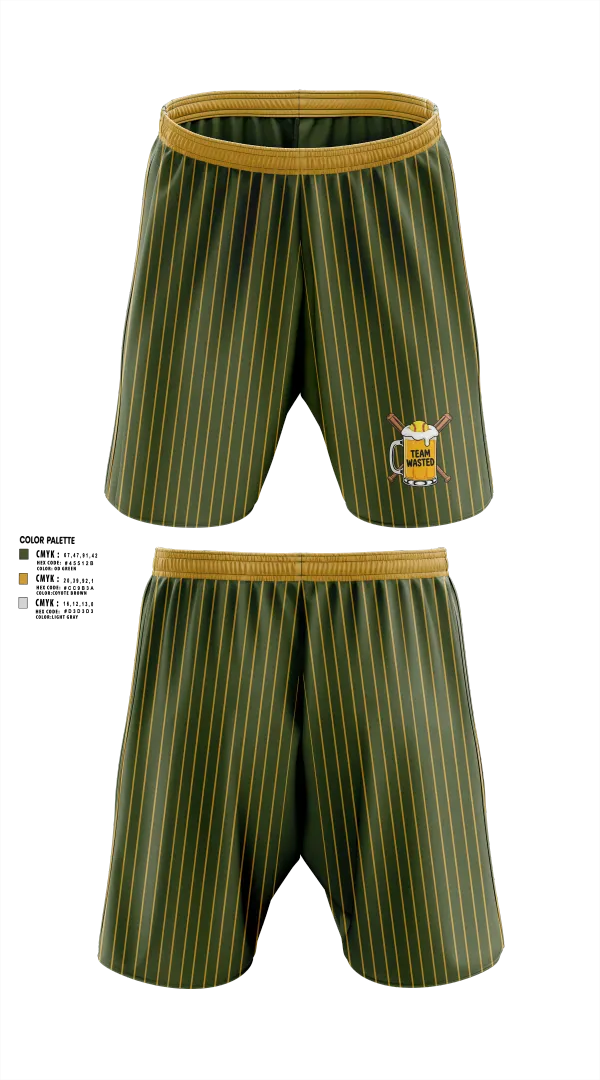 Athletic Shorts With Pockets, Team Wasted, Softball, Teamtime, Team time, sublimation, custom sports apparel, team uniforms, spirit wear, spiritwear, sports uniforms, custom shirts, team store, custom team store, fundraiser sports, apparel fundraiser