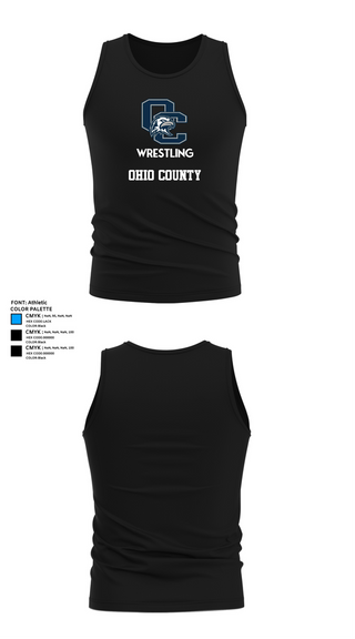 Tank Top, Ohio county, Wrestling, Teamtime, Team time, sublimation, custom sports apparel, team uniforms, spirit wear, spiritwear, sports uniforms, custom shirts, team store, custom team store, fundraiser sports, apparel fundraiser