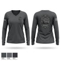 SERVICES DIV. Women's Long Sleeve V-neck Shirt - 1
