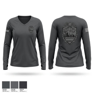 Womens Long Sleeve Vneck Shirt, SERVICES DIV., Police, Teamtime, Team time, sublimation, custom sports apparel, team uniforms, spirit wear, spiritwear, sports uniforms, custom shirts, team store, custom team store, fundraiser sports, apparel fundraiser