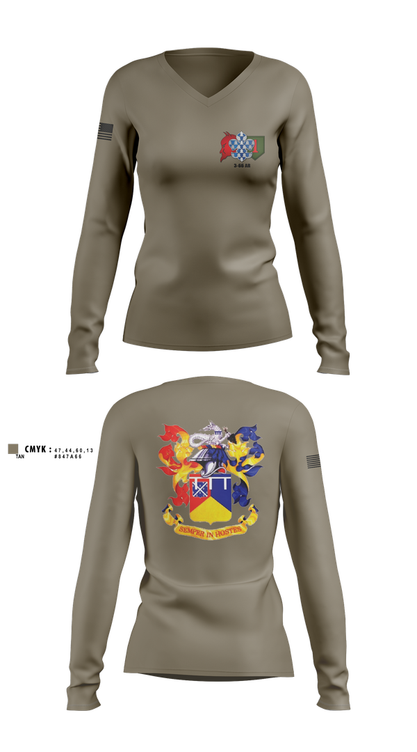 Womens Long Sleeve Vneck Shirt, 3-66 AR, , Teamtime, Team time, sublimation, custom sports apparel, team uniforms, spirit wear, spiritwear, sports uniforms, custom shirts, team store, custom team store, fundraiser sports, apparel fundraiser
