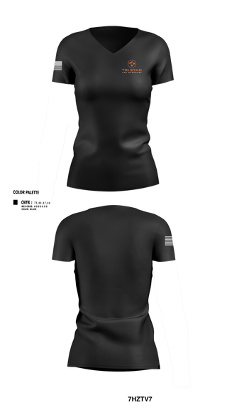 Womens Short Sleeve Vneck Shirt, Tri-Star UAS Response, Fire Department, Teamtime, Team time, sublimation, custom sports apparel, team uniforms, spirit wear, spiritwear, sports uniforms, custom shirts, team store, custom team store, fundraiser sports, apparel fundraiser