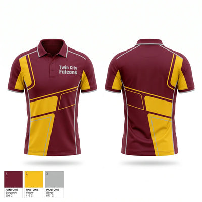 Twin City Falcons Short Sleeve Performance Polo - 1