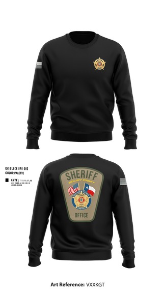 Crew Neck Sweatshirt, Willacy County Sheriff's Office, Police, Teamtime, Team time, sublimation, custom sports apparel, team uniforms, spirit wear, spiritwear, sports uniforms, custom shirts, team store, custom team store, fundraiser sports, apparel fundraiser