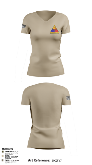Womens Short Sleeve Vneck Shirt, 49th Armored, , Teamtime, Team time, sublimation, custom sports apparel, team uniforms, spirit wear, spiritwear, sports uniforms, custom shirts, team store, custom team store, fundraiser sports, apparel fundraiser