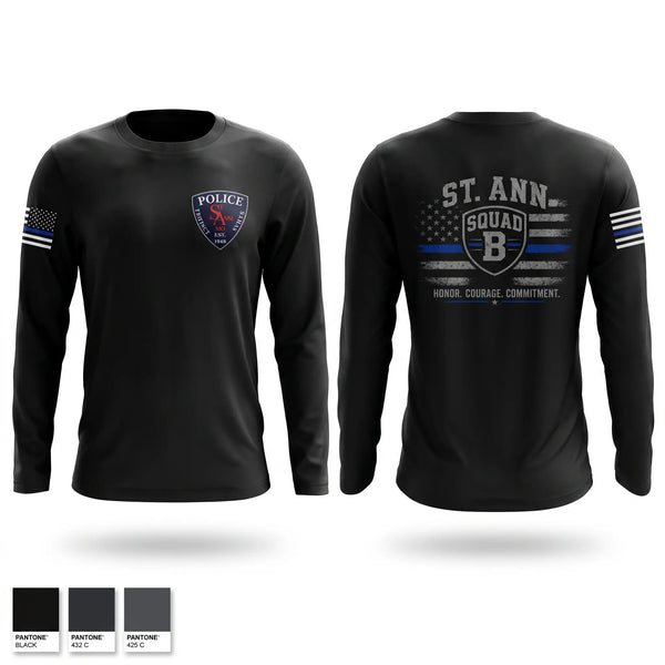 Long Sleeve Performance Shirt, B SQUAD, Police, Teamtime, Team time, sublimation, custom sports apparel, team uniforms, spirit wear, spiritwear, sports uniforms, custom shirts, team store, custom team store, fundraiser sports, apparel fundraiser