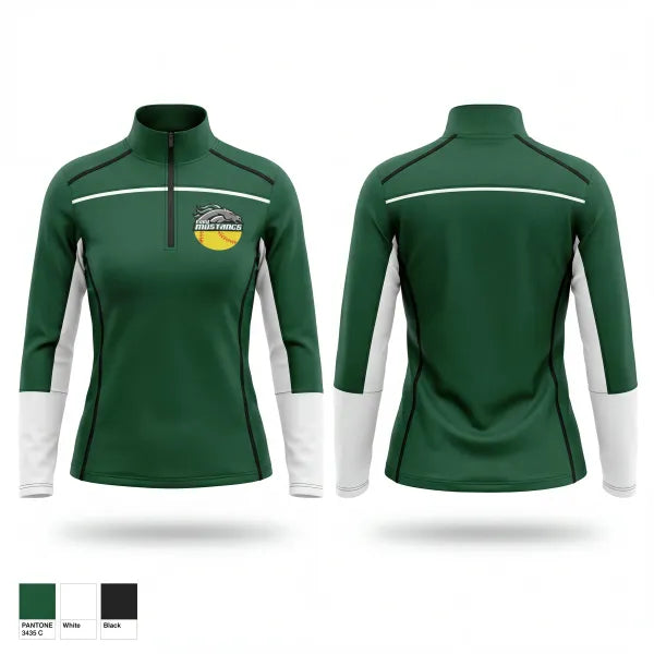 Quarter Zip Jacket, Lady Mustangs, Softball, Teamtime, Team time, sublimation, custom sports apparel, team uniforms, spirit wear, spiritwear, sports uniforms, custom shirts, team store, custom team store, fundraiser sports, apparel fundraiser