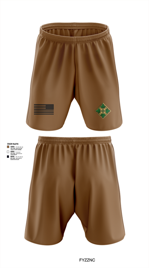 Athletic Shorts With Pockets, 4th infantry division, Army, Teamtime, Team time, sublimation, custom sports apparel, team uniforms, spirit wear, spiritwear, sports uniforms, custom shirts, team store, custom team store, fundraiser sports, apparel fundraiser