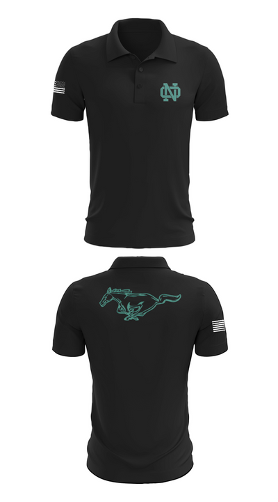 North Oldham Mustangs 77604898 Short Sleeve Performance Polo - 28