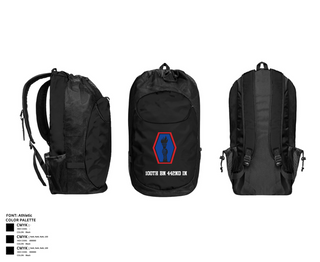 Gear Bag, 100th BN 442nd IN, , Teamtime, Team time, sublimation, custom sports apparel, team uniforms, spirit wear, spiritwear, sports uniforms, custom shirts, team store, custom team store, fundraiser sports, apparel fundraiser